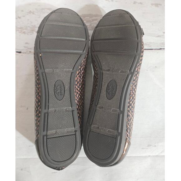 Anne Klein Sport Women’s Brown Snake Print Buckle Toe Slip On Flat Size: 7.5M - Picture 9 of 12